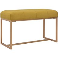 Lavice 80 cm hořčicová sametová - Lavice