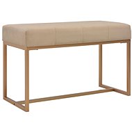 Lavice 80 cm béžová sametová - Lavice