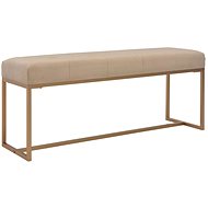 Lavice 120 cm béžová sametová - Lavice