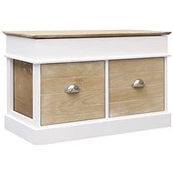 Lavice do předsíně 70 × 35 × 45 cm dřevo pavlovnie - Lavice