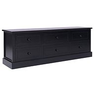 Lavice do předsíně černá 115 × 30 × 40 cm dřevo - Lavice