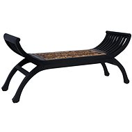 Lavice 120 cm tmavě hnědá abaková - Lavice