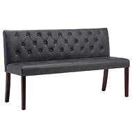 Lavice 148,5 cm šedá umělá semišová kůže - Lavice