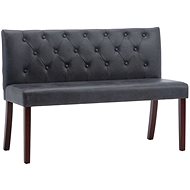 Lavice 120 cm šedá umělá semišová kůže - Lavice