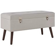 Lavice s úložným prostorem šedá 80 cm samet - Lavice