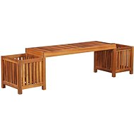 Garden Bench with Boxes made of Solid Acacia 180 x 40 x 44cm - Garden Bench