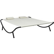 Garden chaise lounge textile cream - Garden Bed