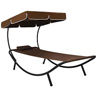 Garden bed with canopy and cushion brown - Garden Bed