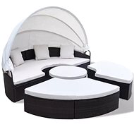 Garden Lounger Polyratan Brown - Garden Lounger