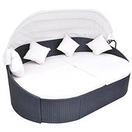 Garden bed with canopy polyrattan black - Garden Bed