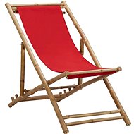 Bamboo garden chair and red canvas - Garden Armchair