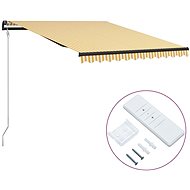 Automatic retractable awning 300 x 250 cm yellow-white - Awning