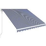 Automatic retractable awning 350 x 250 cm blue-white - Awning