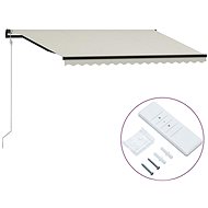 Automatic retractable awning 400 x 300 cm cream - Awning