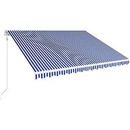 Automatic retractable awning 400 x 300 cm blue-white - Awning
