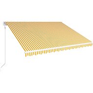 Automatic retractable awning 400 x 300 cm yellow-white - Awning