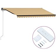 Automatic retractable awning 400 x 300 cm yellow-white - Awning