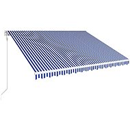 Automatic retractable awning 450 x 300 cm blue-white - Awning