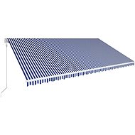 Automatic retractable awning 600 x 300 cm blue-white - Awning