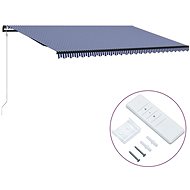 Automatic retractable awning 600 x 300 cm blue-white - Awning