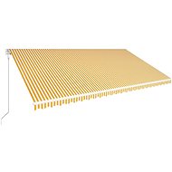Automatic retractable awning 600 x 300 cm yellow-white - Awning