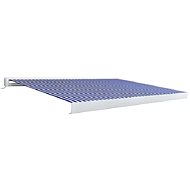 Cassette Awning with Motor 350 x 250cm Blue-white - Awning