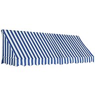Okenní markýza 400 x 120 cm modro-bílá - Markýza