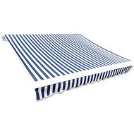 Plachta na markýzu modro-bílá 500 x 300 cm plátěná - Markýza