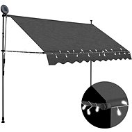 SHUMEE Markýza s LED světlem, antracit 250 cm - Markýza