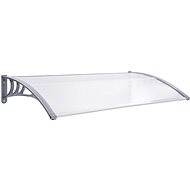 Entrance roof gray and transparent 150 x 80 cm polycarbonate - Door Canopy