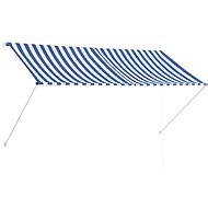 Zatahovací markýza modro-bílá 250 x 150 cm - Markýza
