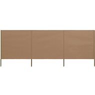 3-piece screen against the wind textile 400 x 80 cm taupe - Screen