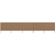 5-piece screen against the wind fabric 600 x 80 cm taupe - Screen