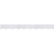 9-piece screen against the wind textile 1200 x 80 cm sand white - Screen