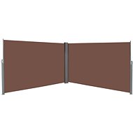Retractable side awning / screen 180 x 600 cm brown - Awning