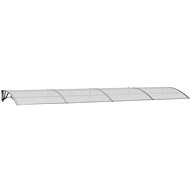 SHUMEE Vchodová stříška šedá 400 × 100 cm polykarbonát - Stříška nad dveře