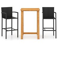 3-piece garden bar set black 3067953 - Garden Furniture