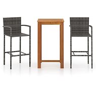 3-piece garden bar set grey 3067986 - Garden Furniture