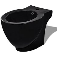 Ceramic bidet round with hole for faucet, freestanding - black - Bidet