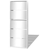 Five-tier mirrored shoe rack, white 63x17x169,5 cm 273938 - Shoe Rack