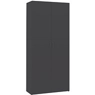 Shoe rack grey 80×35,5×180 cm chipboard 800290 - Shoe Rack