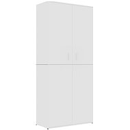 Shoe rack white 80×39×178 cm chipboard 802858 - Shoe Rack