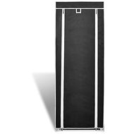 Fabric shoe rack with door - 57×29×162 cm - black - Shoe Rack