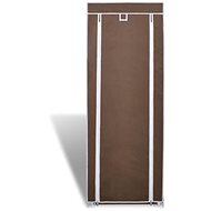 Fabric shoe rack with door - 57×29×162 cm - brown - Shoe Rack
