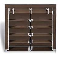 Fabric shoe rack with cover 45×150×176 cm brown - Shoe Rack