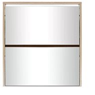 Shoe rack, mirrored, oak 63x17x67 cm - Shoe Rack