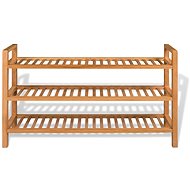 Shoe rack with 3 shelves 100×27×59,5 cm solid oak wood - Shoe Rack