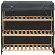 Shoe rack with cover grey 79×40×80 cm textile - Shoe Rack