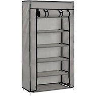 Shoe rack with cover grey 58×28×106 cm textile - Shoe Rack