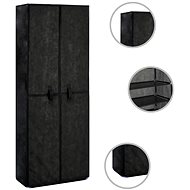 Shoe rack with cover black 60×30×166 cm textile - Shoe Rack